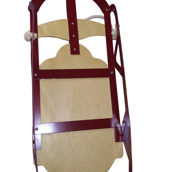 Hallmark Festive Flyer Sled Wood Metal Table Hanging Holiday Winter Decoration - Picture 2 of 4